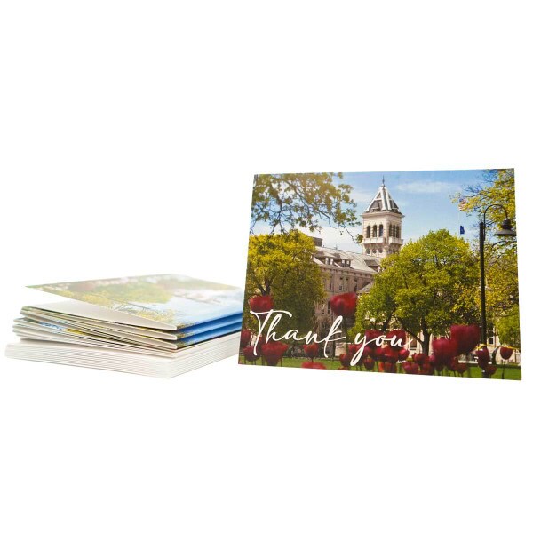 Old Main With Tulips Thank You Cards 10 Pack